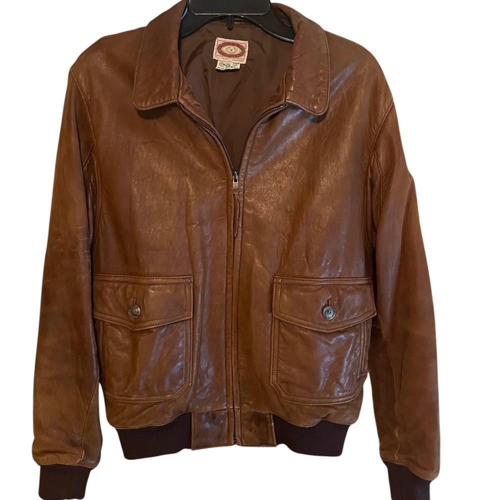 Vintage Banana Republic Mill Valley Leather Nylon Jacket Size 36 Made in Korea